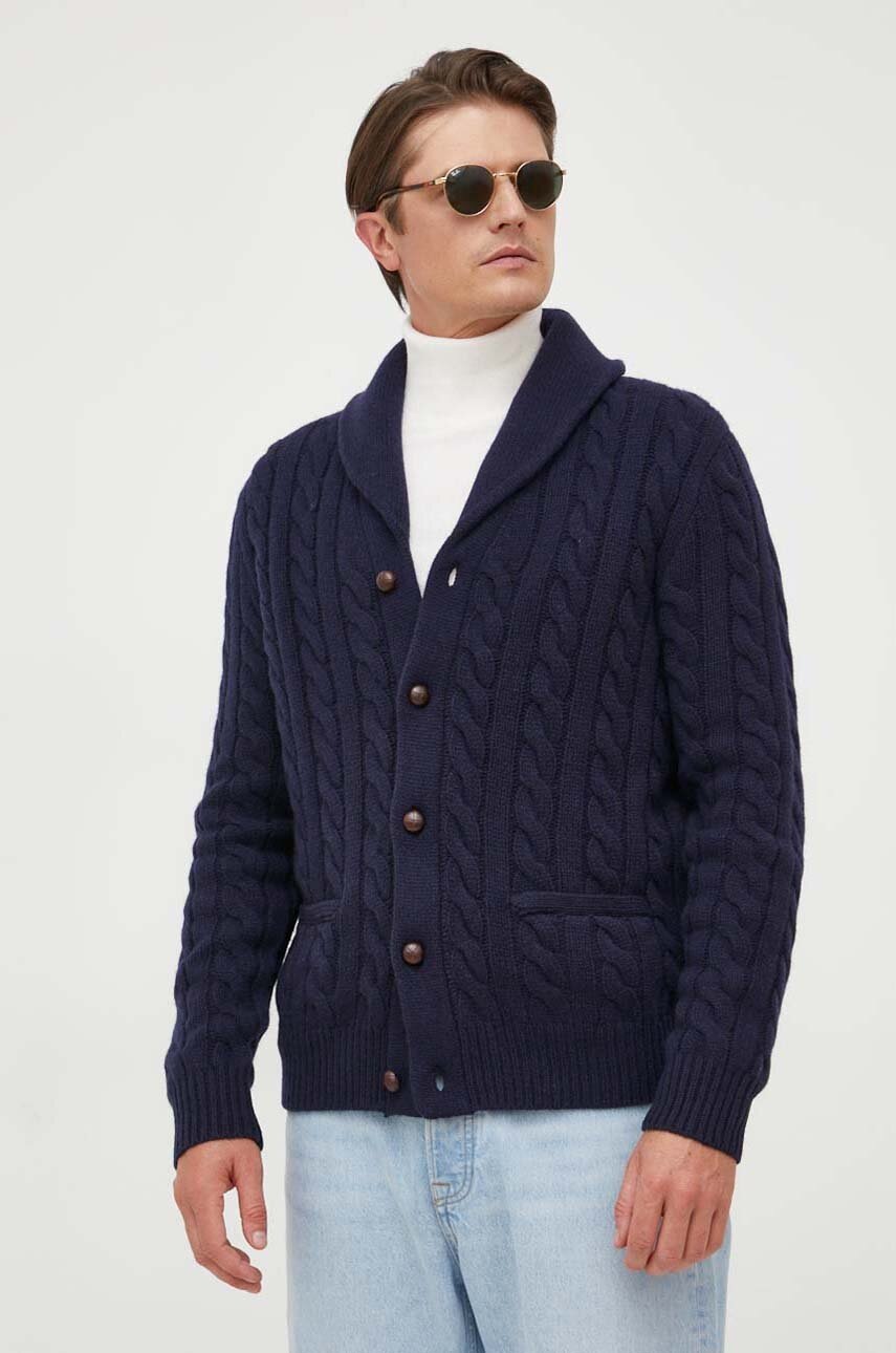 

Шерстяной кардиган Polo Ralph Lauren цвет синий