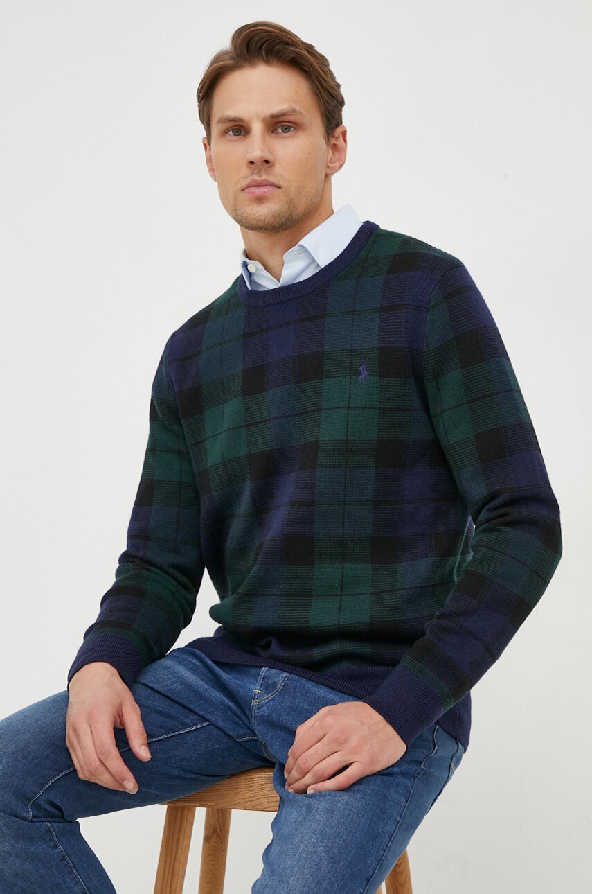 

Вълнен пуловер Polo Ralph Lauren мъжки в зелено, Зелен
