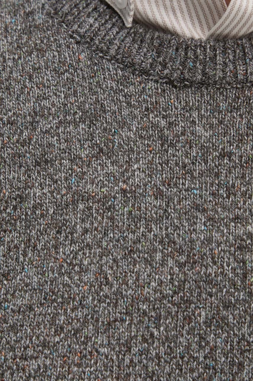 Μάλλινο πουλόβερ Barbour ανδρικά, χρώμα: γκρι φωτογραφία