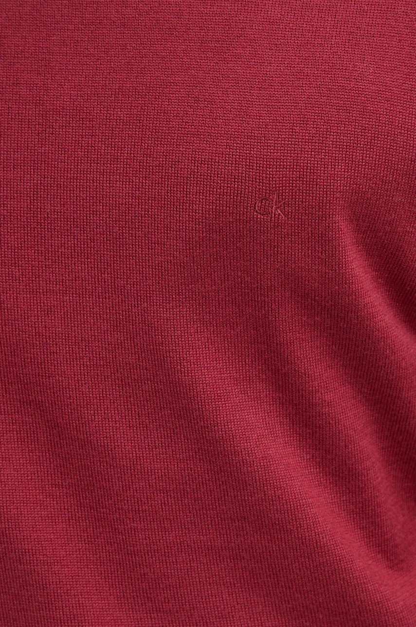 Вовняний светр Calvin Klein чоловічий колір червоний легкий 