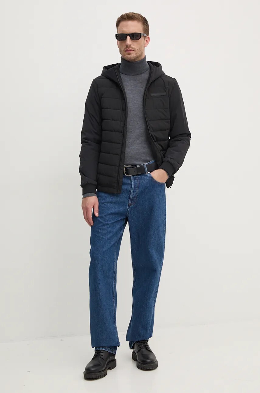 Шерстяной свитер Calvin Klein мужской цвет серый лёгкий с гольфом Шерстяной свитер Calvin Klein мужской цвет серый лёгкий с гольфом