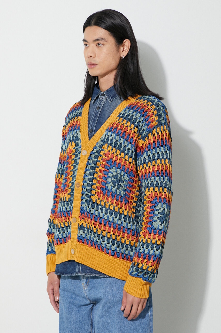 Βαμβακερή ζακέτα Corridor Sunburst Cardigan χρώμα: πορτοκαλί, SW0109 φωτογραφία