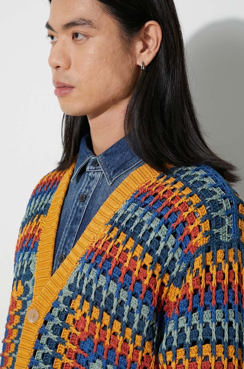 Βαμβακερή ζακέτα Corridor Sunburst Cardigan χρώμα: πορτοκαλί, SW0109 φωτογραφία