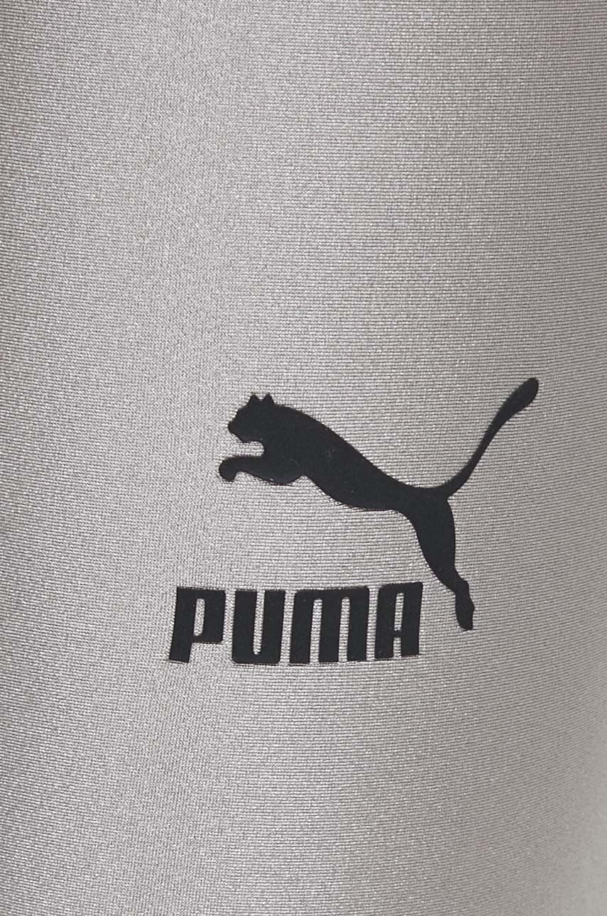 Kratke Hlače Za Trening Puma DARE TO Boja: Siva, S Tiskom, Visoki Struk