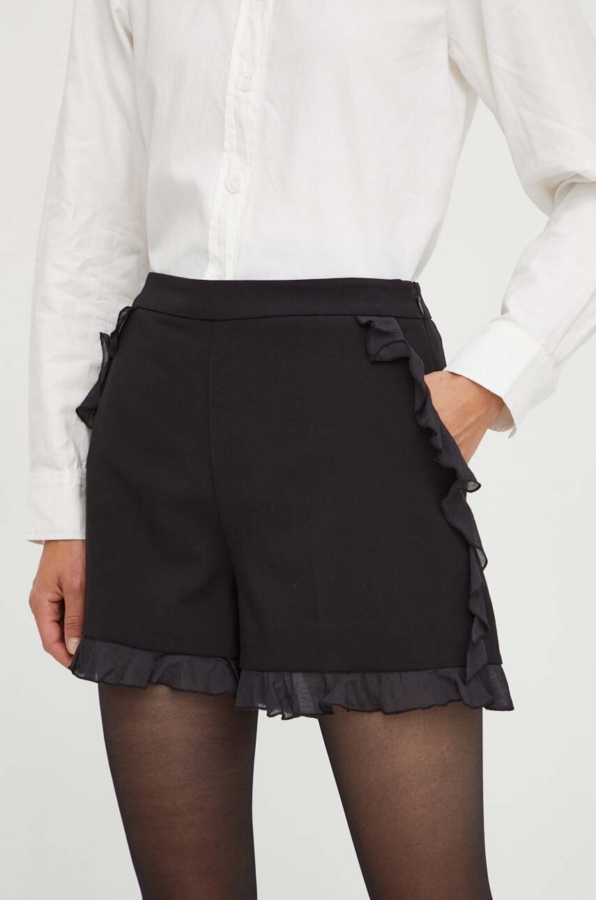 

Шорты Twinset женские цвет чёрный однотонные высокая посадка