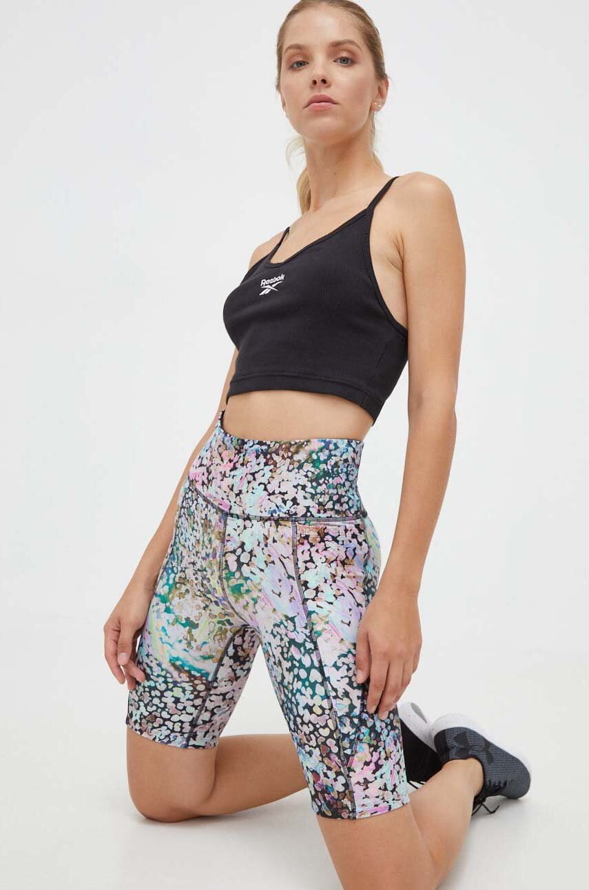 

Тренировочные шорты Reebok Modern Safari с узором высокая посадка