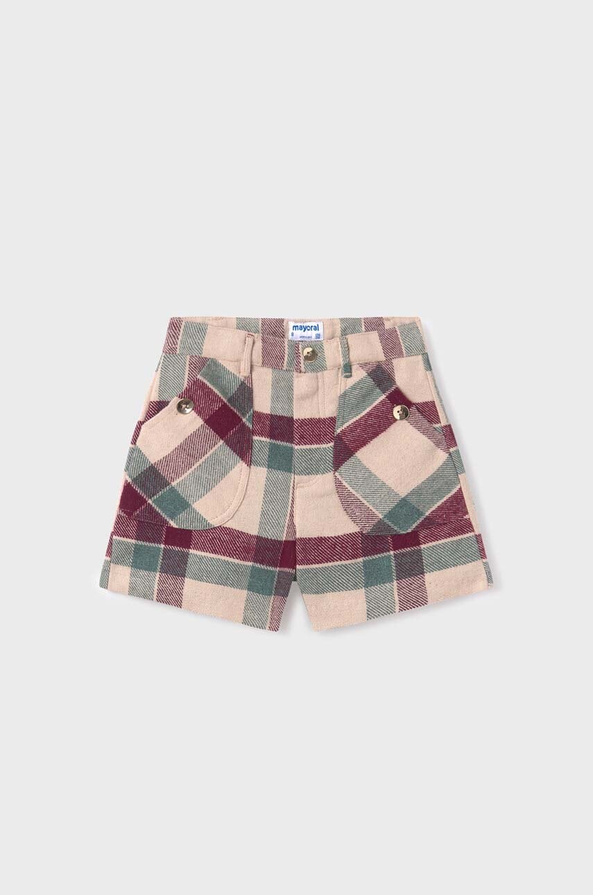 Mayoral pantaloni scurti copii culoarea bordo, modelator