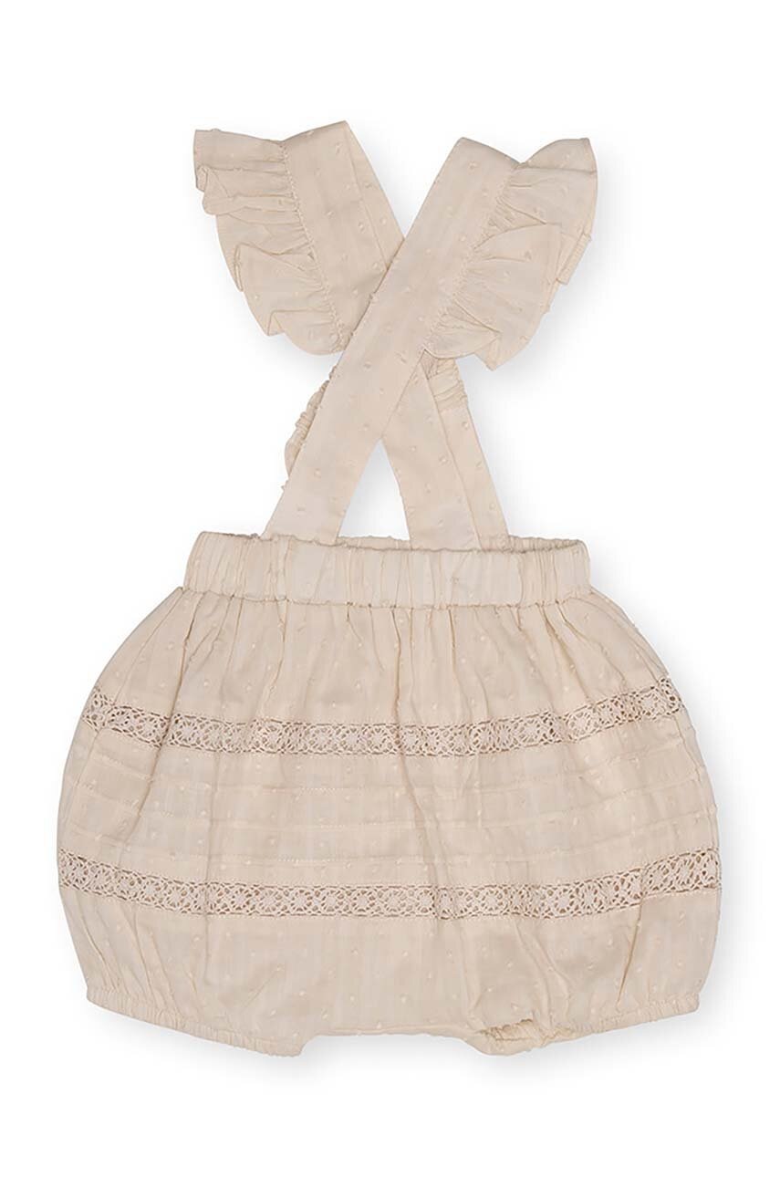 Детские хлопковые шорты That's mine цвет бежевый однотонные Детские хлопковые шорты That's mine цвет бежевый однотонные