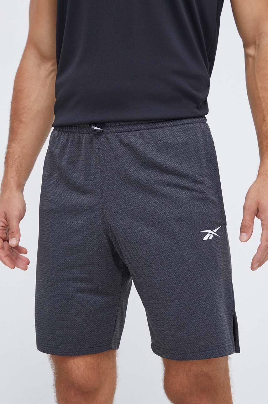 Reebok pantaloni scurți de antrenament Workout Ready culoarea gri