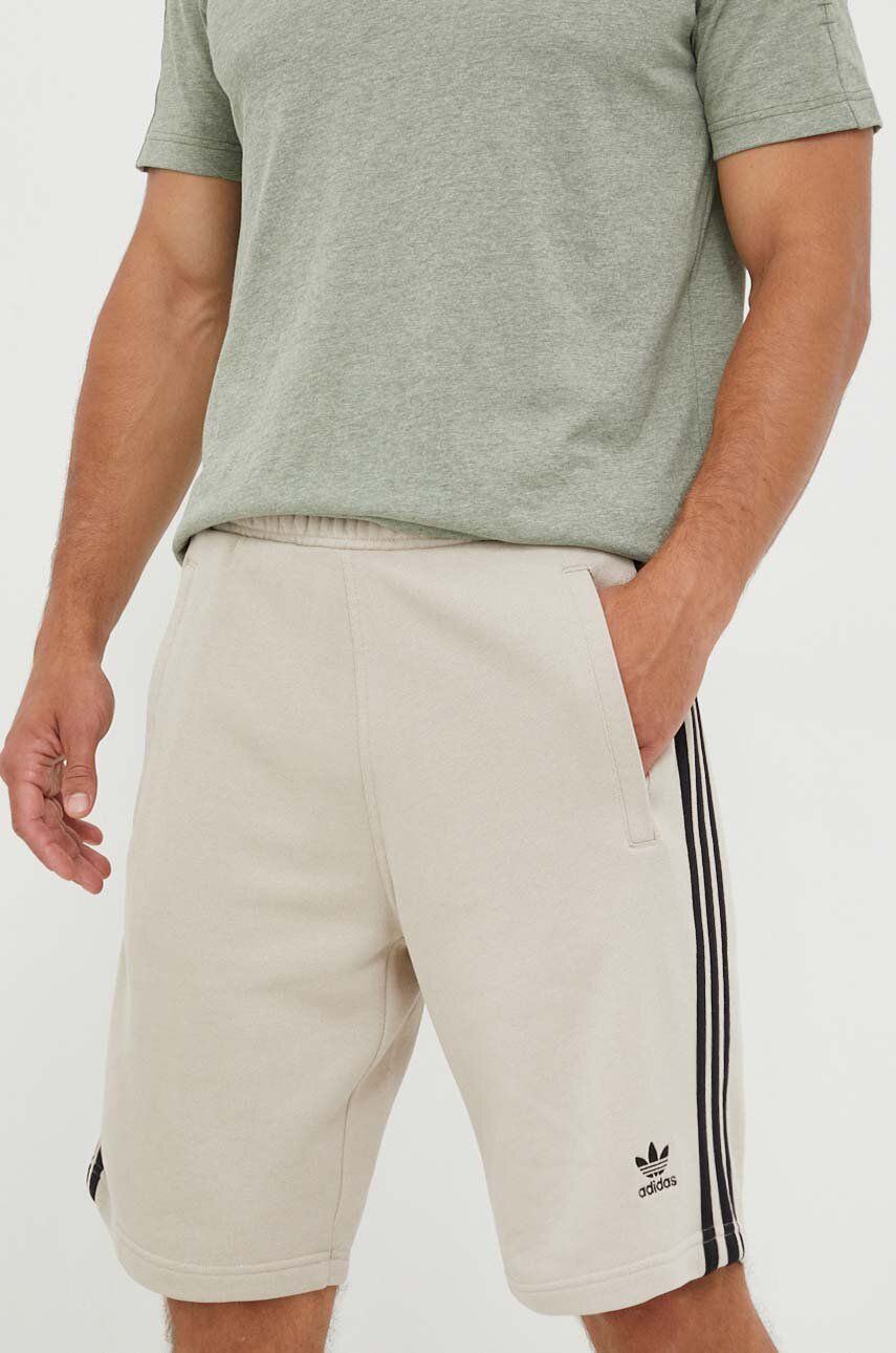 Adidas Originals Pantaloni Scurti Din Bumbac Culoarea Bej