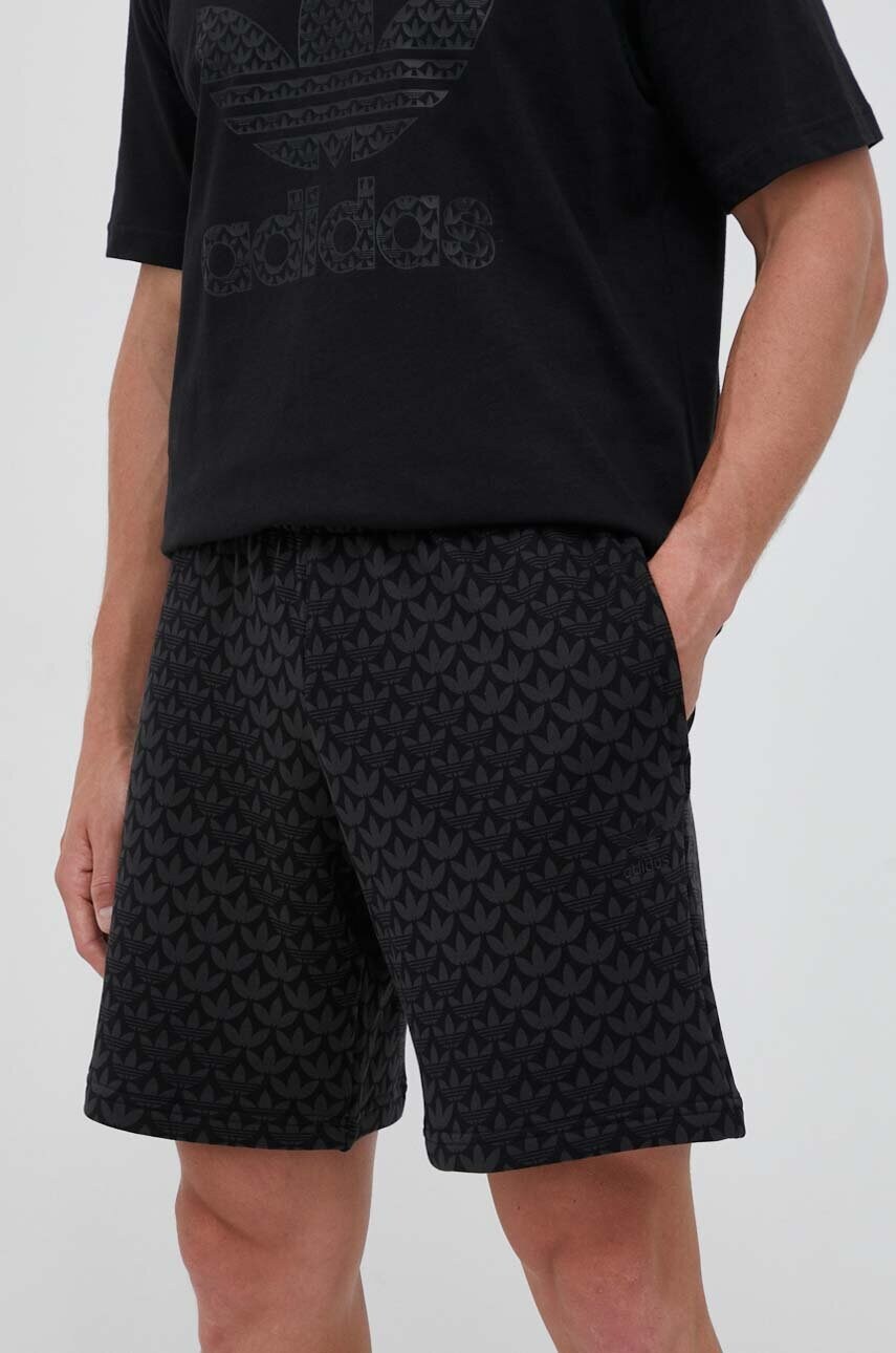 adidas Originals pantaloni scurti din bumbac culoarea negru