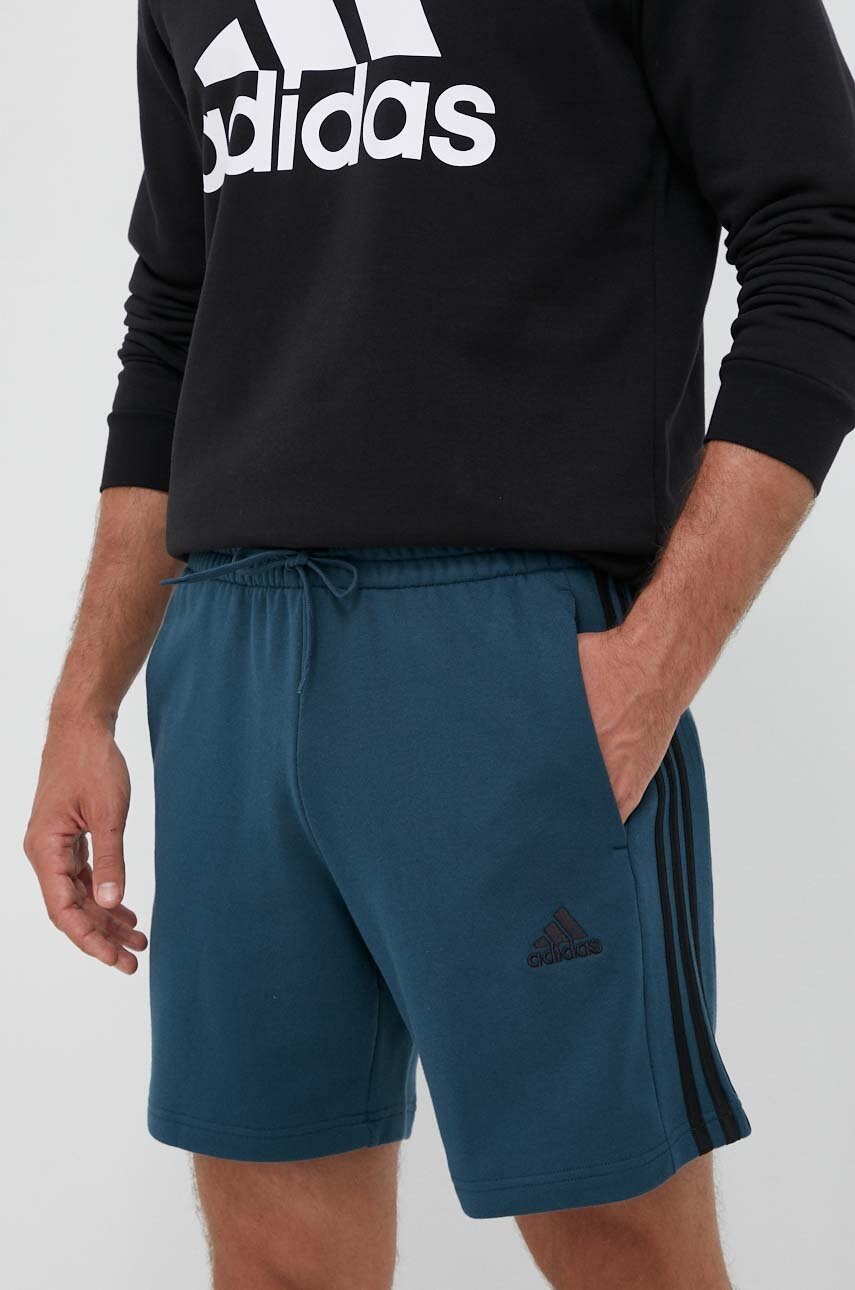 

Хлопковые шорты adidas цвет синий