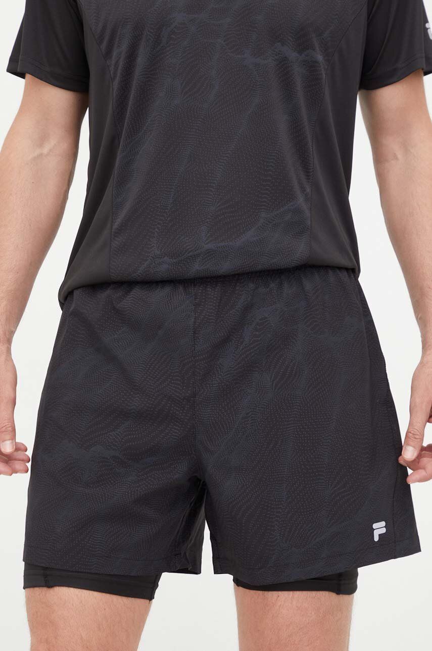 Běžecké šortky Fila Roanoke černá barva - černá - Hlavní materiál: 88 % Polyester