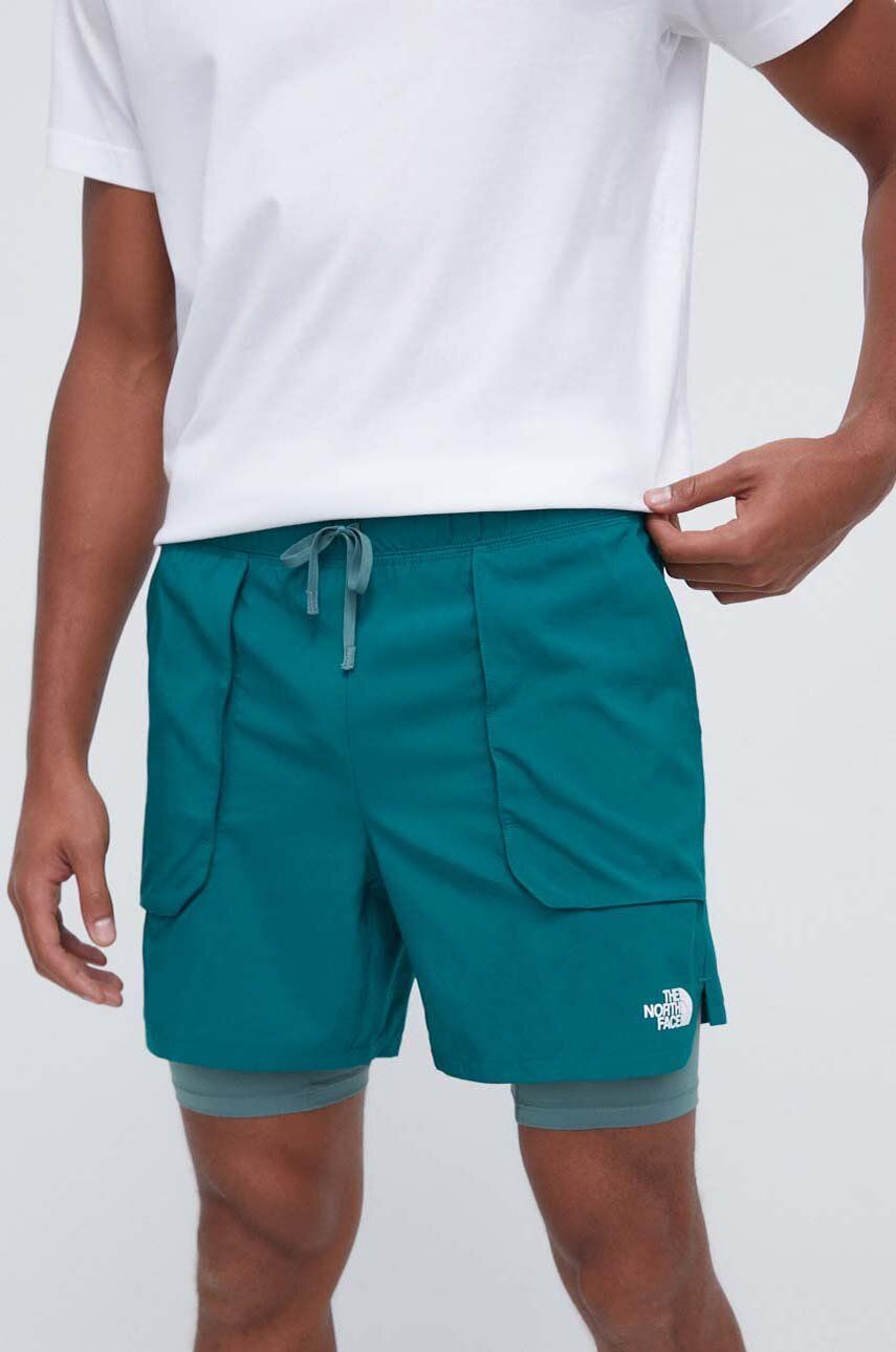 Sportovní šortky The North Face Sunriser pánské, zelená barva - zelená - Materiál č. 1: 100 % Polyes