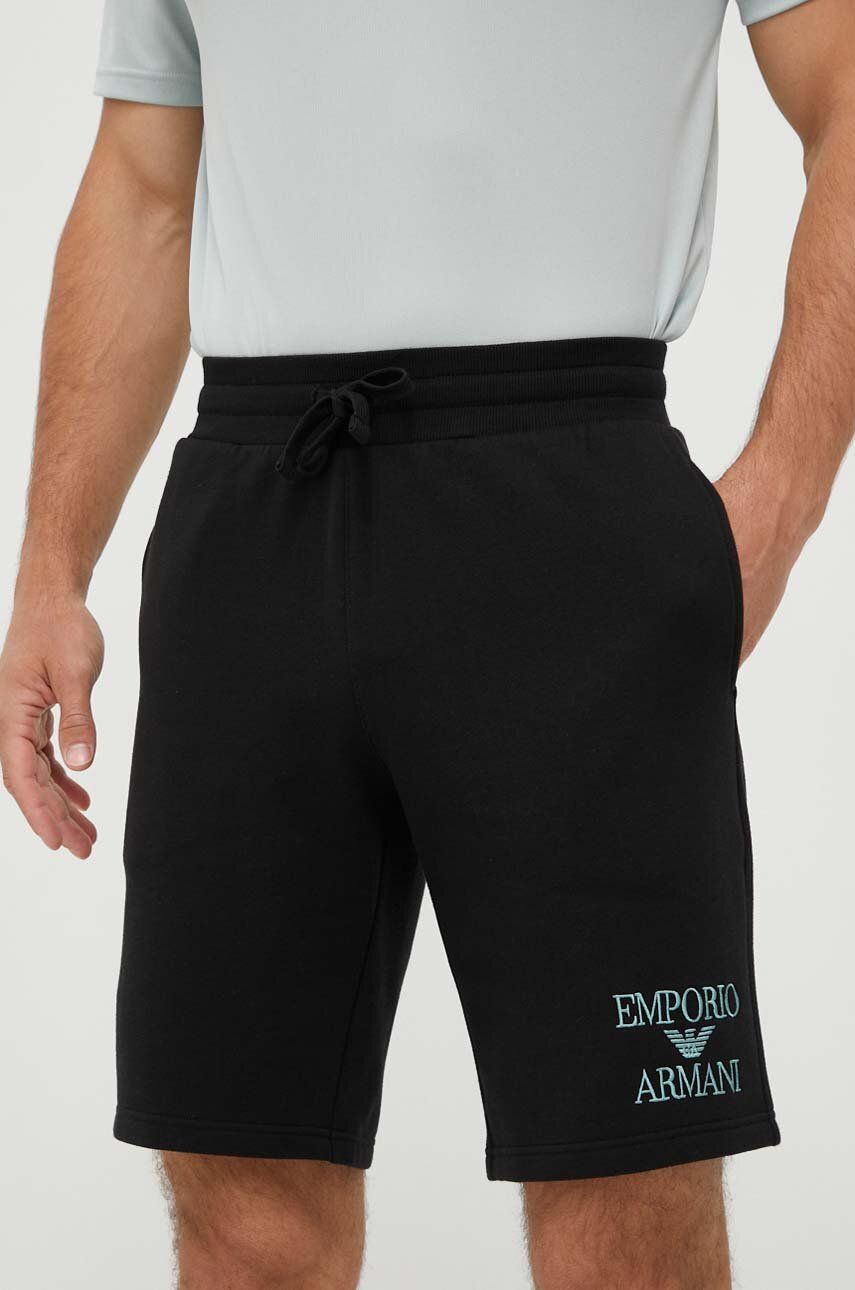 Levně Šortky Emporio Armani Underwear černá barva