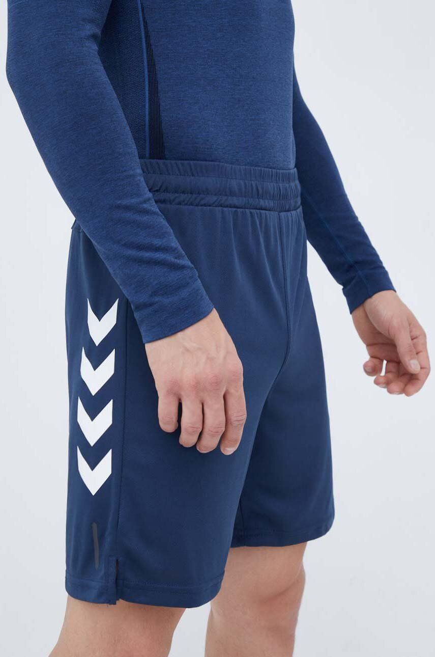 Hummel pantaloni scurți de antrenament Topaz 2-pack culoarea albastru marin