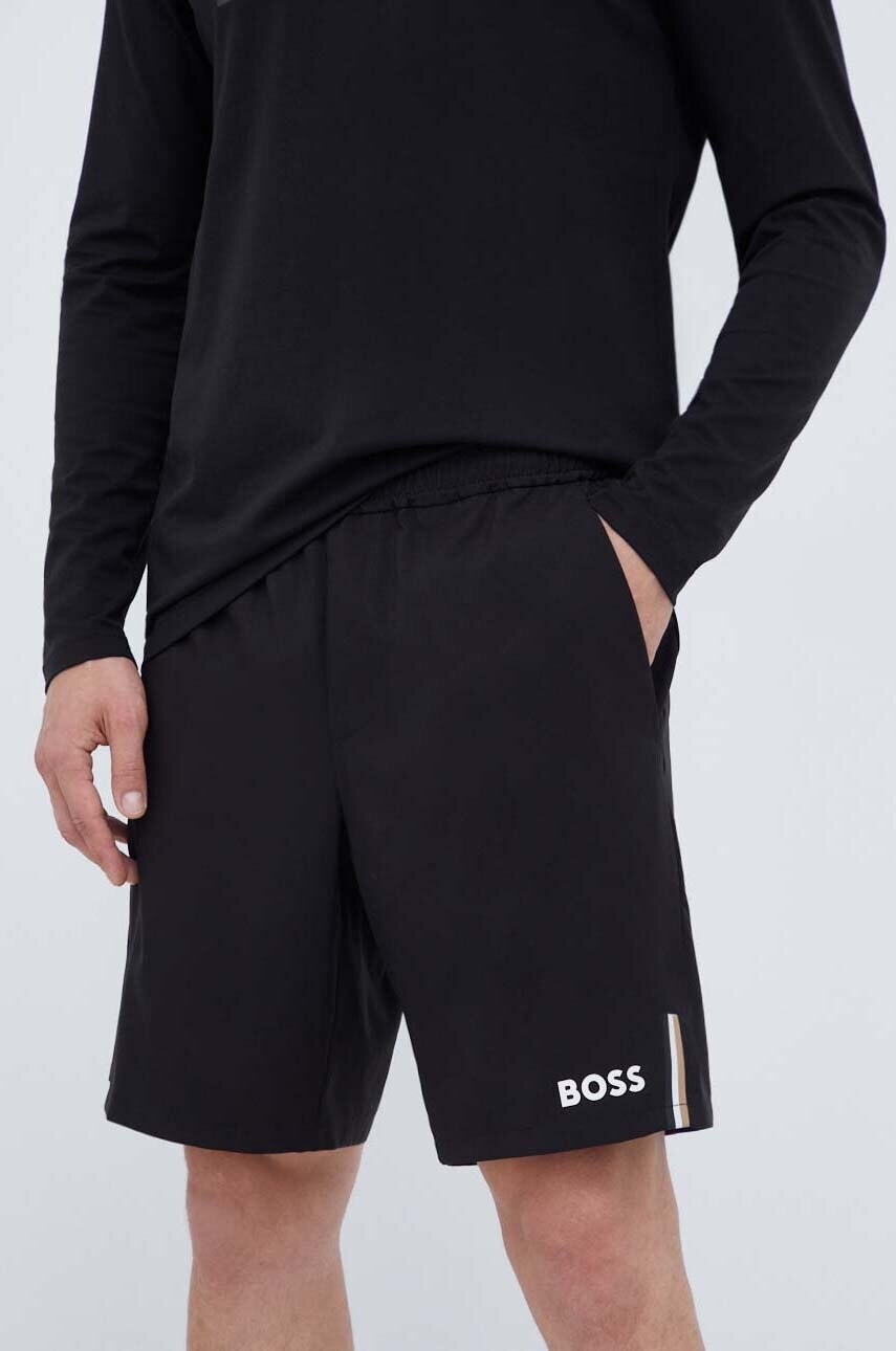 Boss Green Pantaloni Scurti BOSS GREEN Barbati, Culoarea Negru