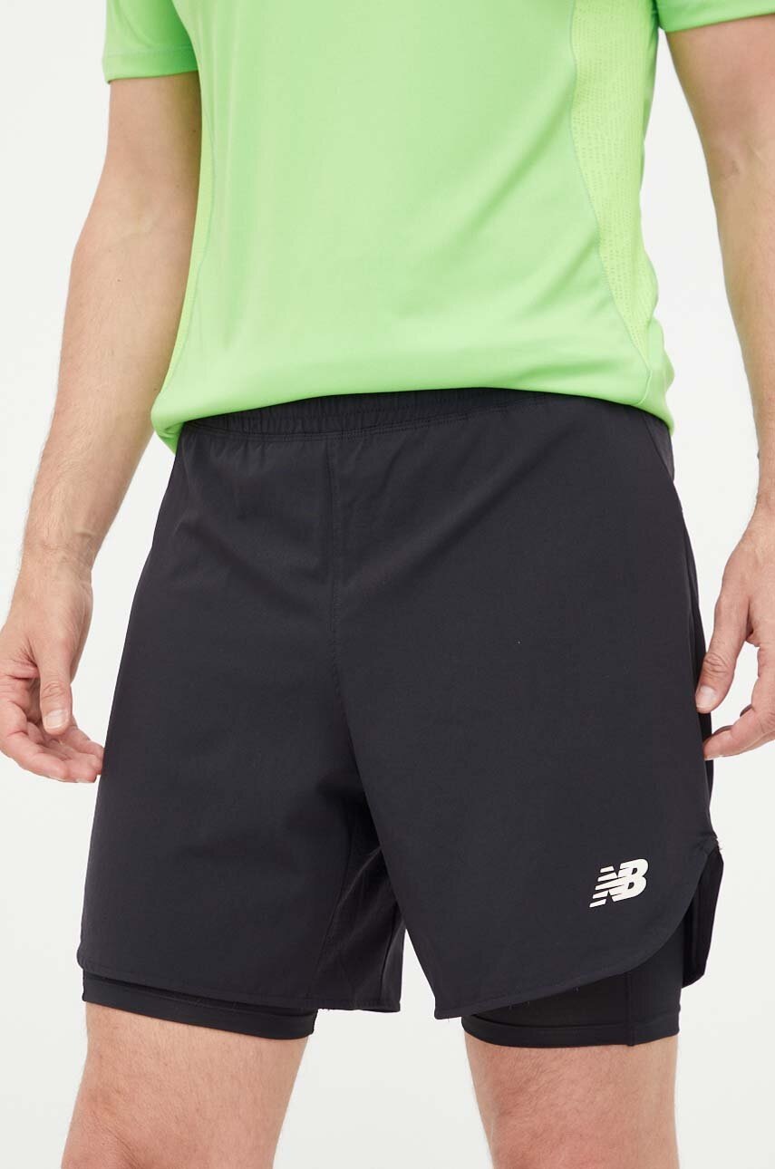 New Balance Pantaloni Scurti De Alergare Q Speed Culoarea Negru