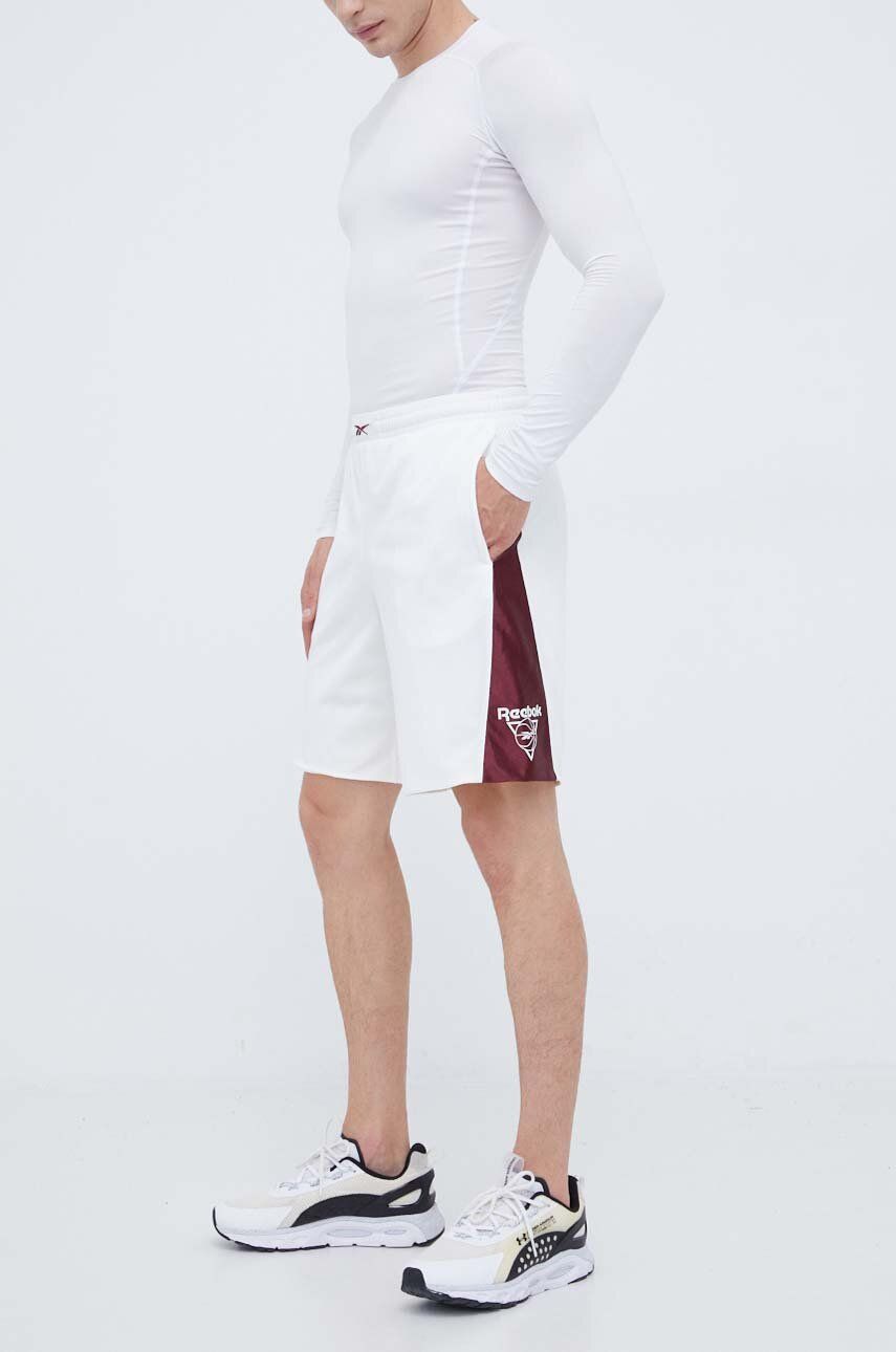 Levně Tréninkové šortky Reebok Classic Basketball bílá barva