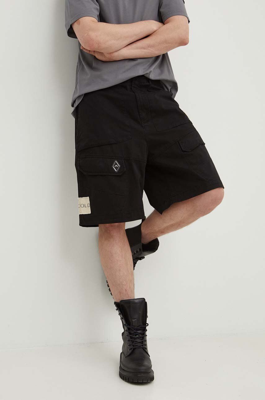 A-COLD-WALL* pantaloni scurți din bumbac ANDO CARGO SHORT culoarea negru ACWMB208A