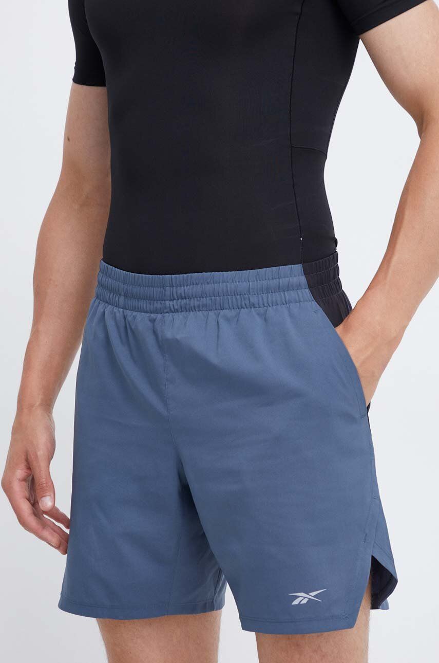 Běžecké šortky Reebok - modrá - 100 % Recyklovaný polyester