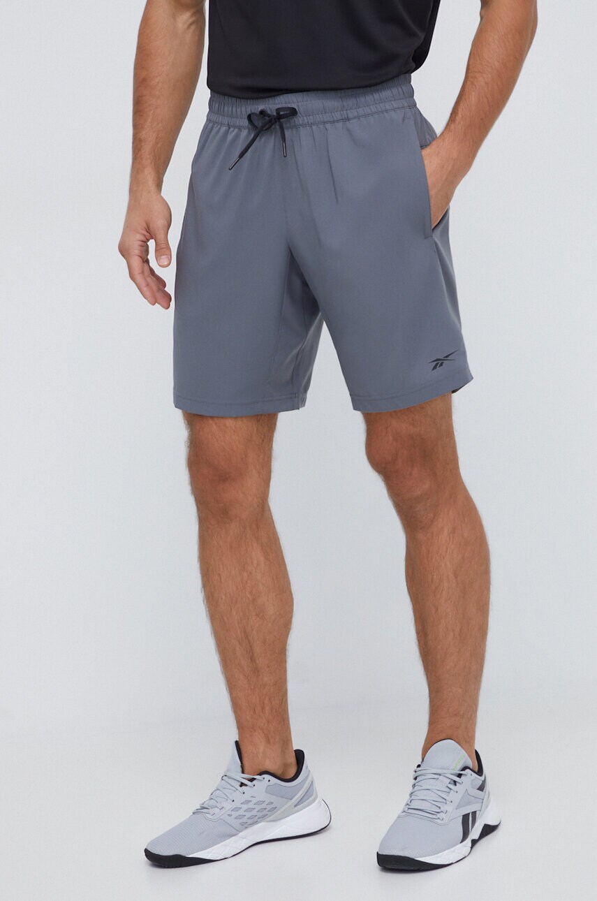 

Къс панталон за трениране Reebok Workout Ready в сиво, Сив