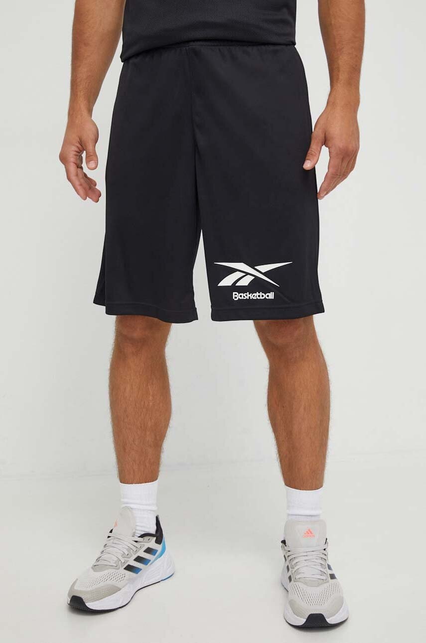 Levně Kraťasy Reebok Classic Basketball pánské, černá barva