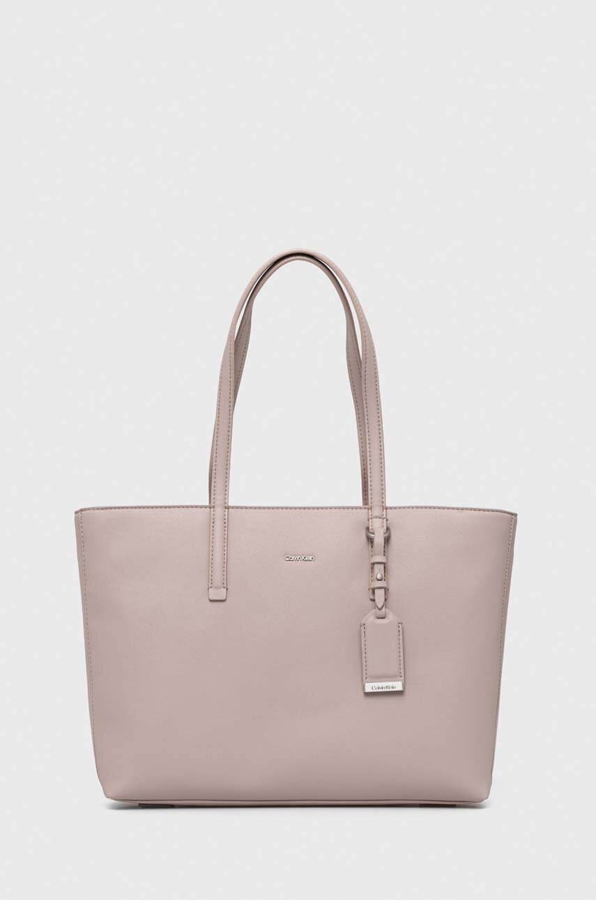 

Чанта Calvin Klein в бежово, Бежов