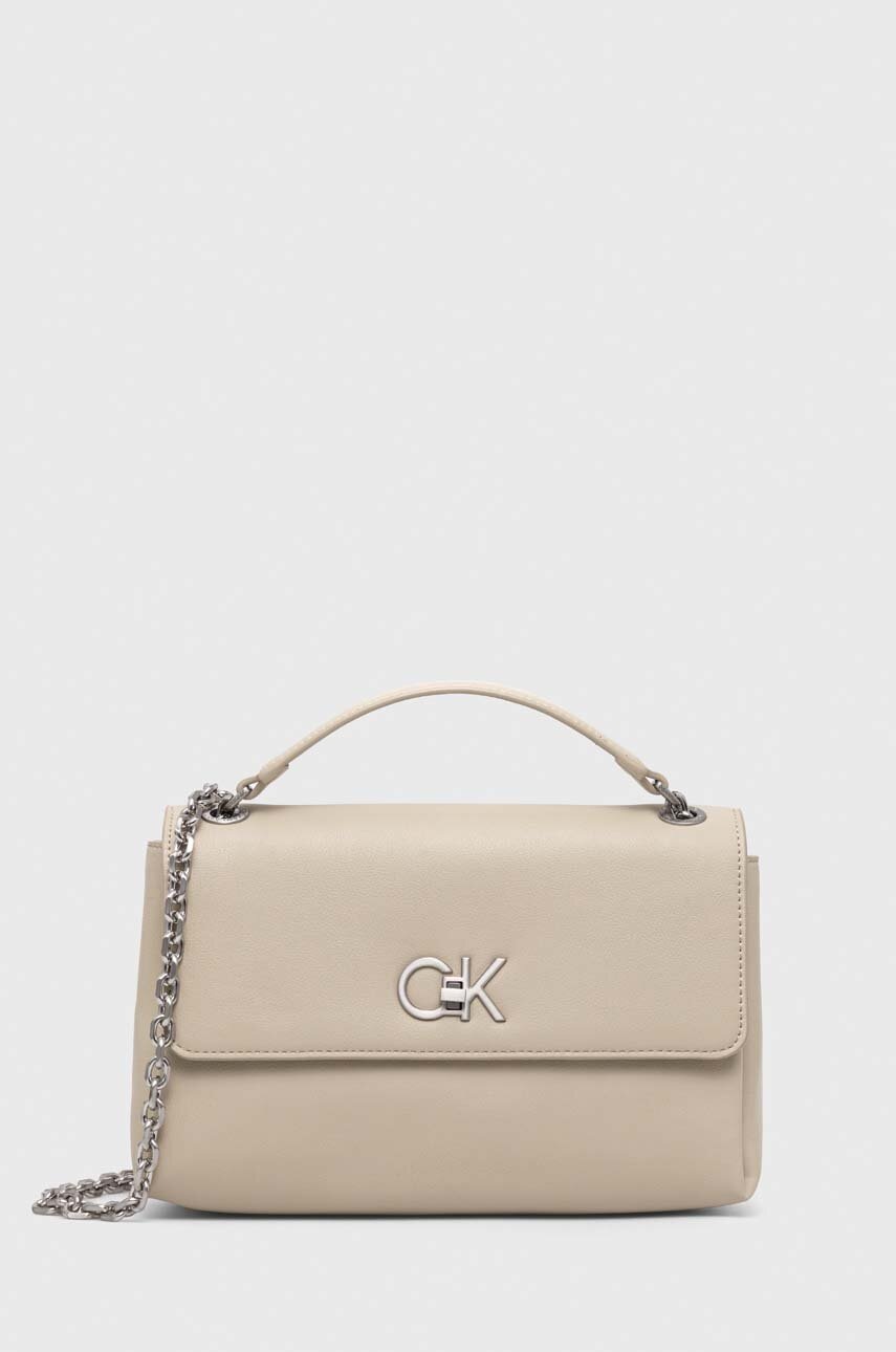 

Чанта Calvin Klein в бежово, Бежов