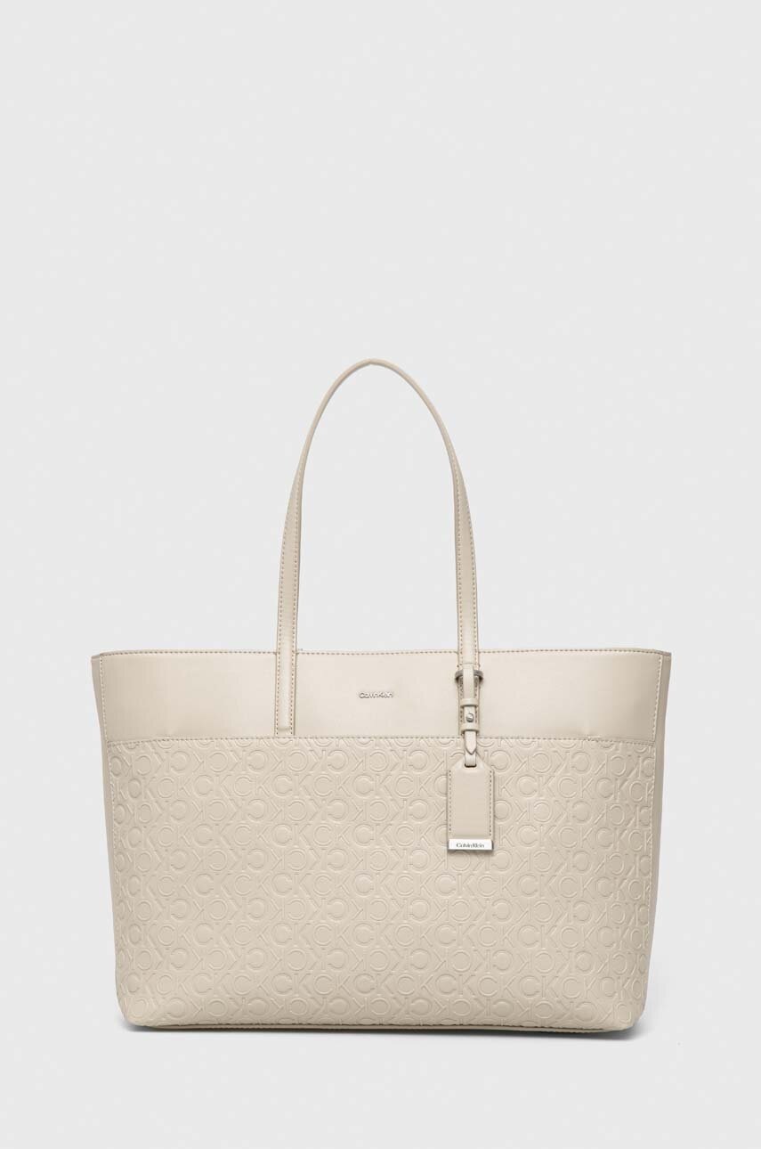 

Чанта Calvin Klein в бежово, Бежов