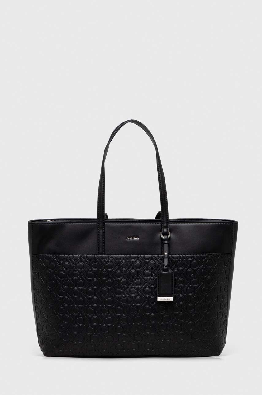 

Чанта Calvin Klein в бежово, Черен