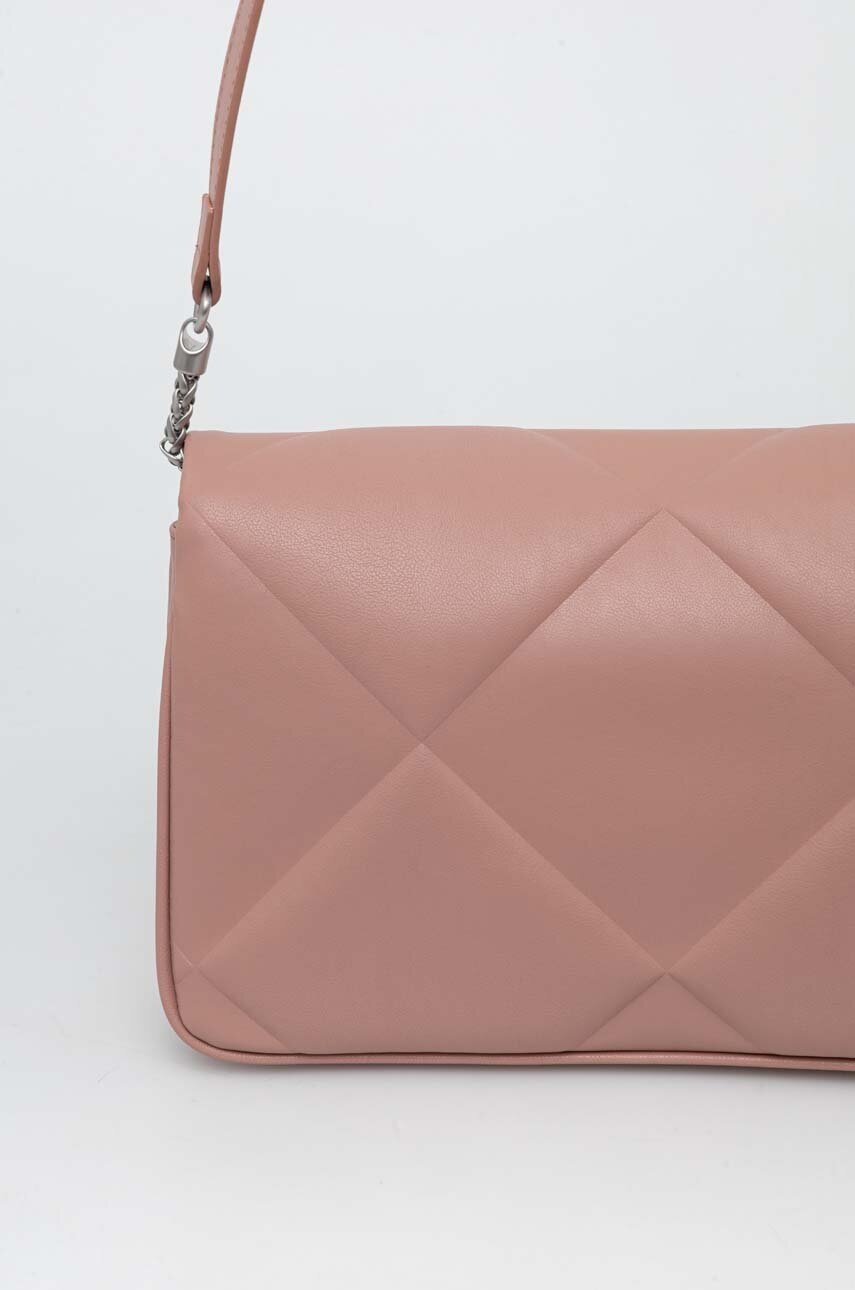 Τσάντα Calvin Klein χρώμα: μπεζ φωτογραφία