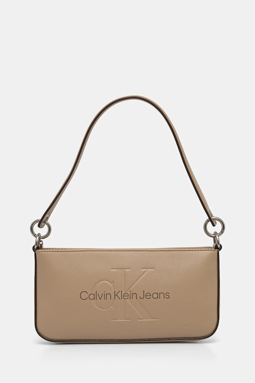 Levně Kabelka Calvin Klein Jeans béžová barva, K60K610679