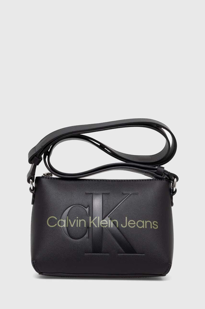 Levně Kabelka Calvin Klein Jeans černá barva, K60K610681