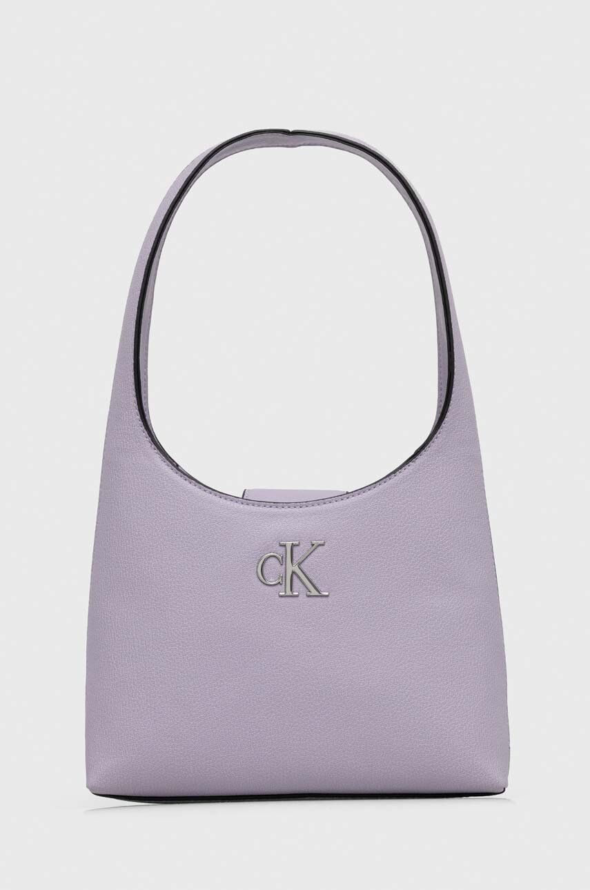 Kabelka Calvin Klein Jeans fialová barva, K60K610843
