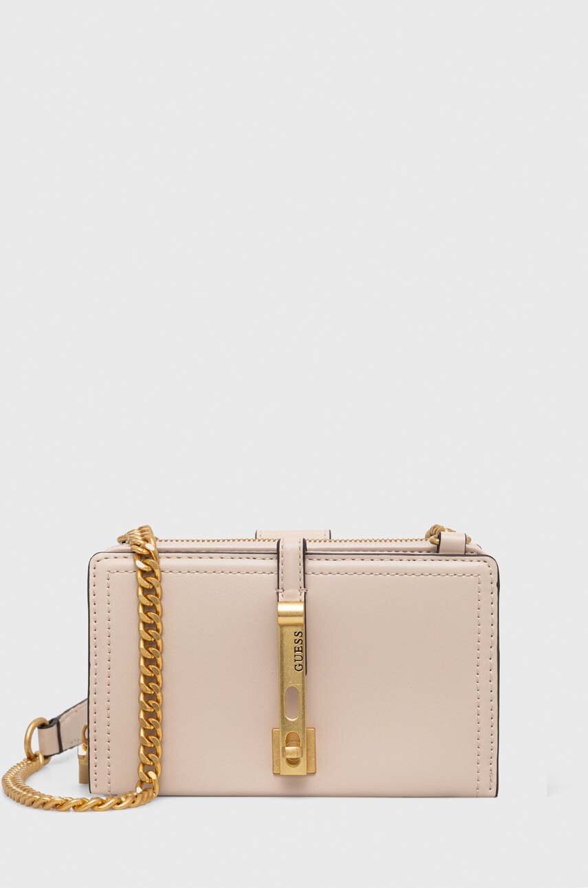 

Чанта Guess в бежово, Бежов