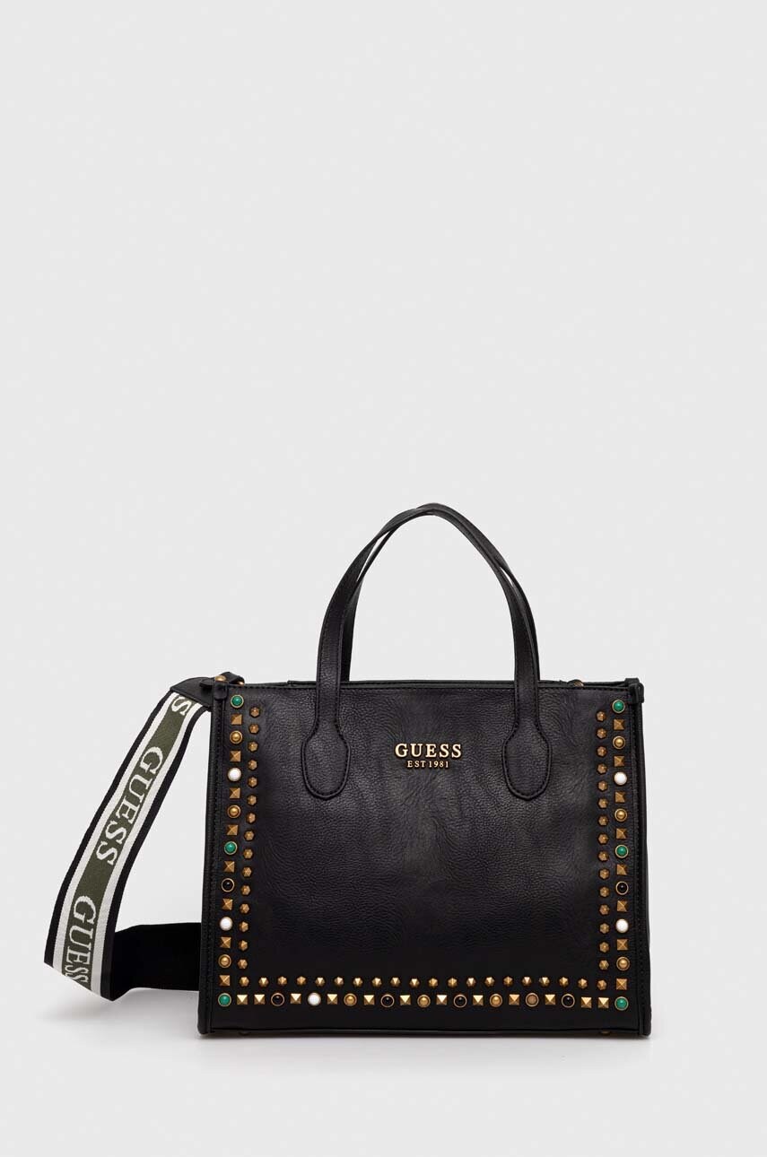 

Чанта Guess в черно, Черен