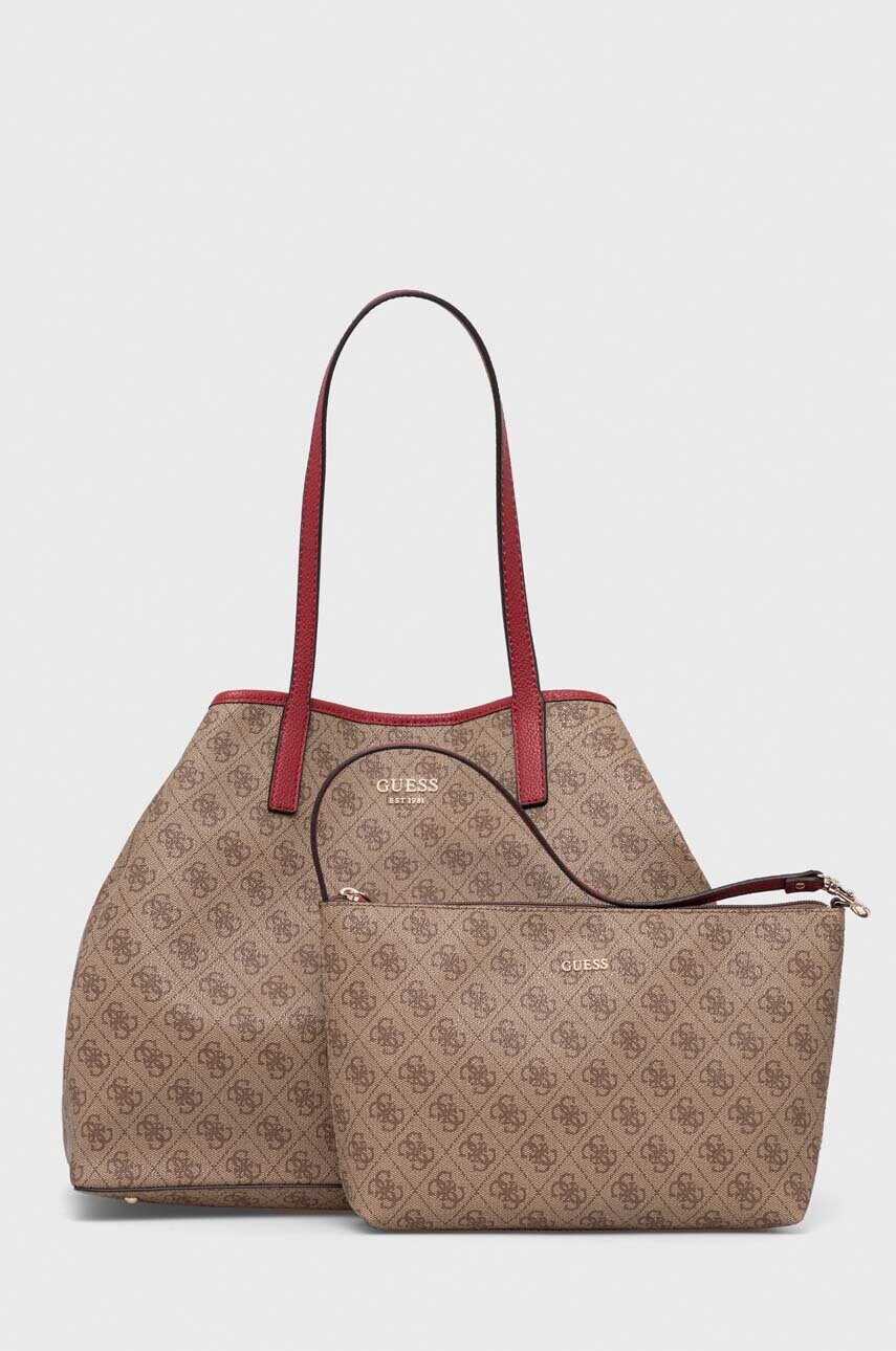 

Сумочка Guess колір бежевий