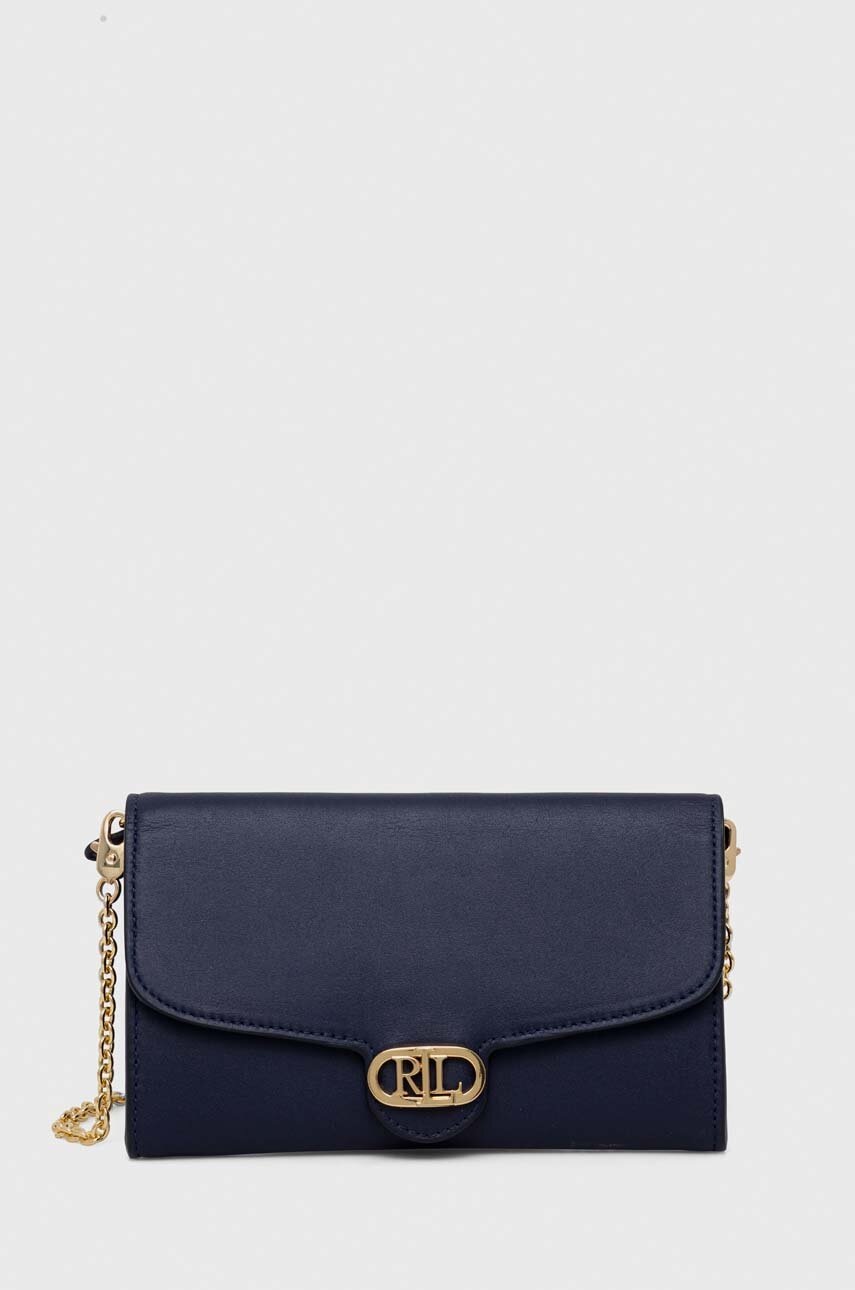 

Кожен клъч Lauren Ralph Lauren в тъмносиньо, Тъмносин