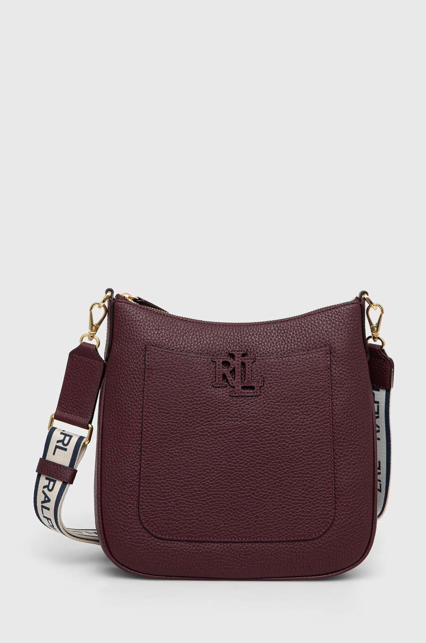 

Кожаная сумочка Lauren Ralph Lauren цвет оранжевый