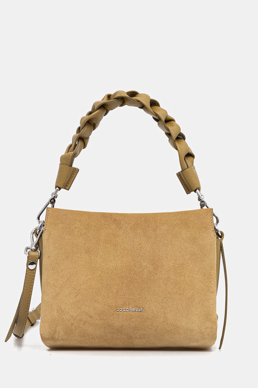 Coccinelle geantă de mână din piele întoarsă