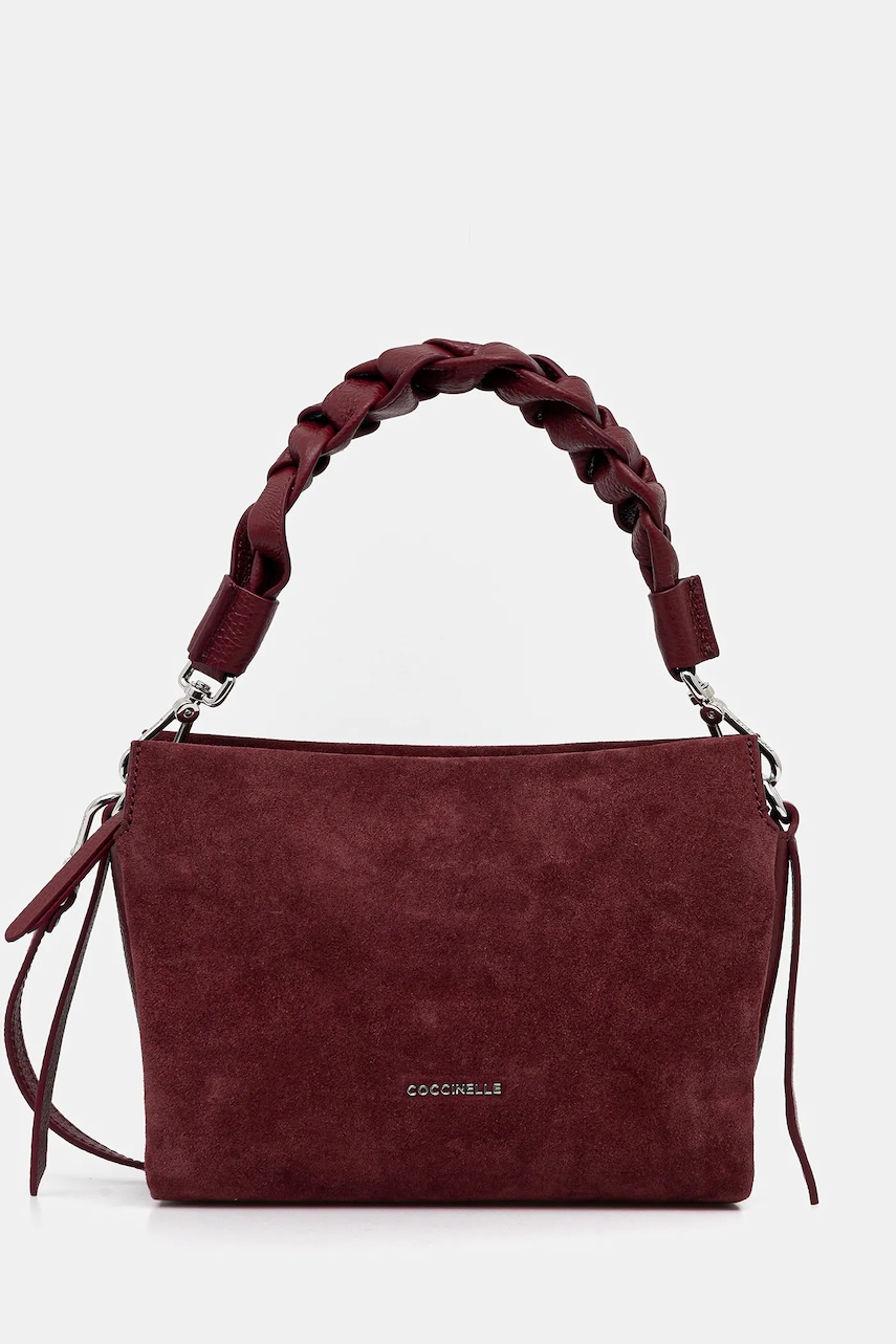 Coccinelle geanta de mână din piele întoarsă culoarea negru, E1 P6P 58 01 01