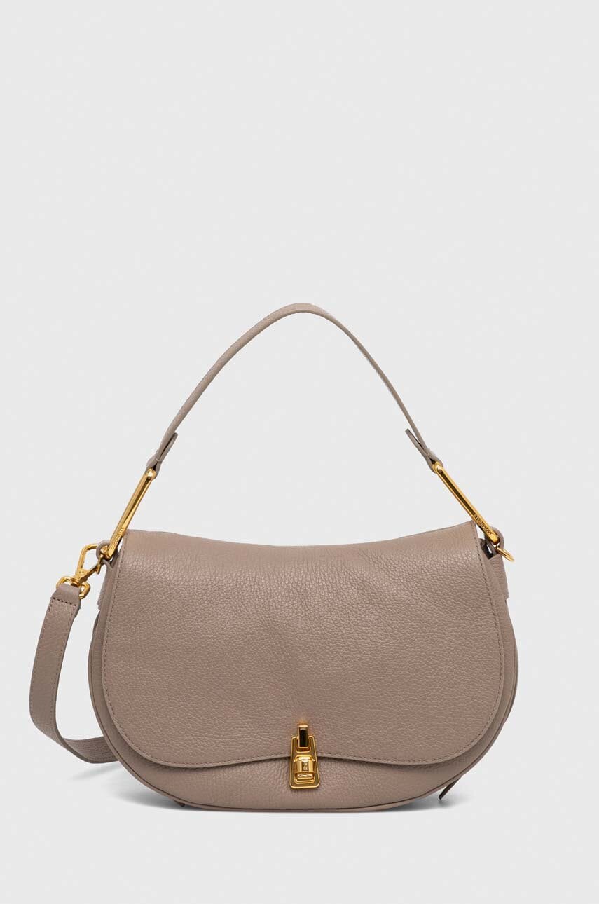 Coccinelle poseta de piele Magie culoarea bej
