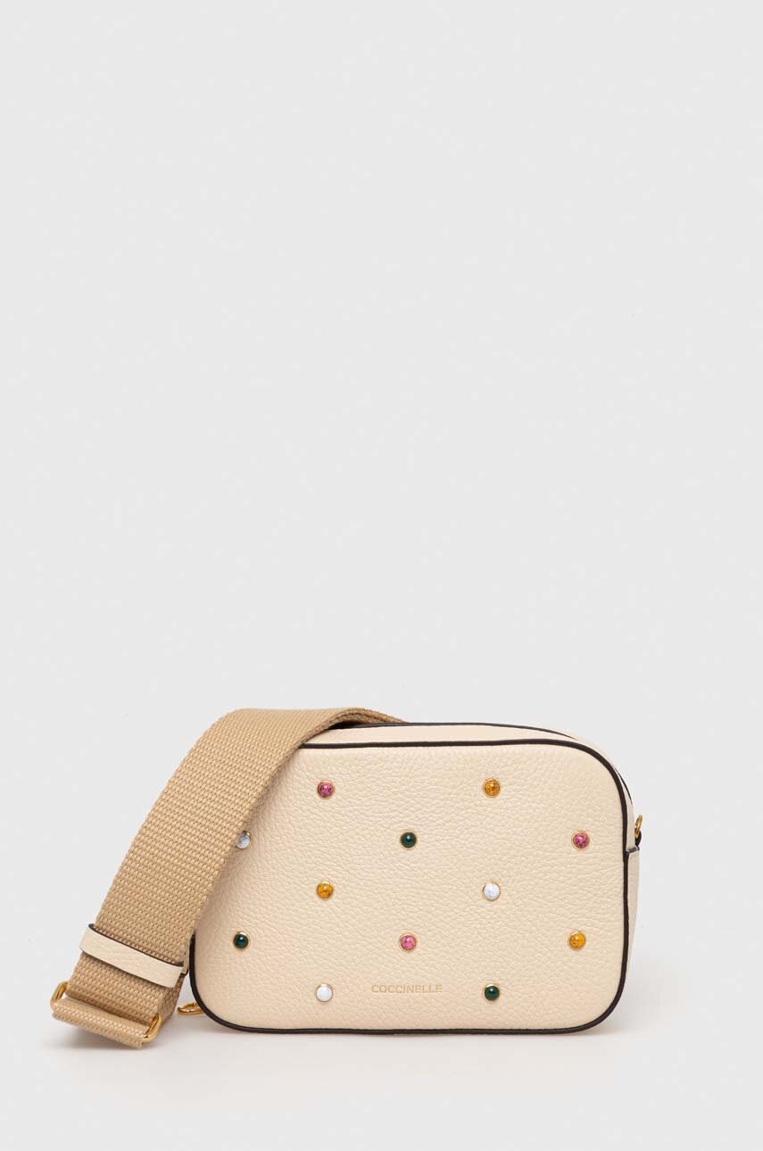 

Кожаная сумочка Coccinelle цвет бежевый