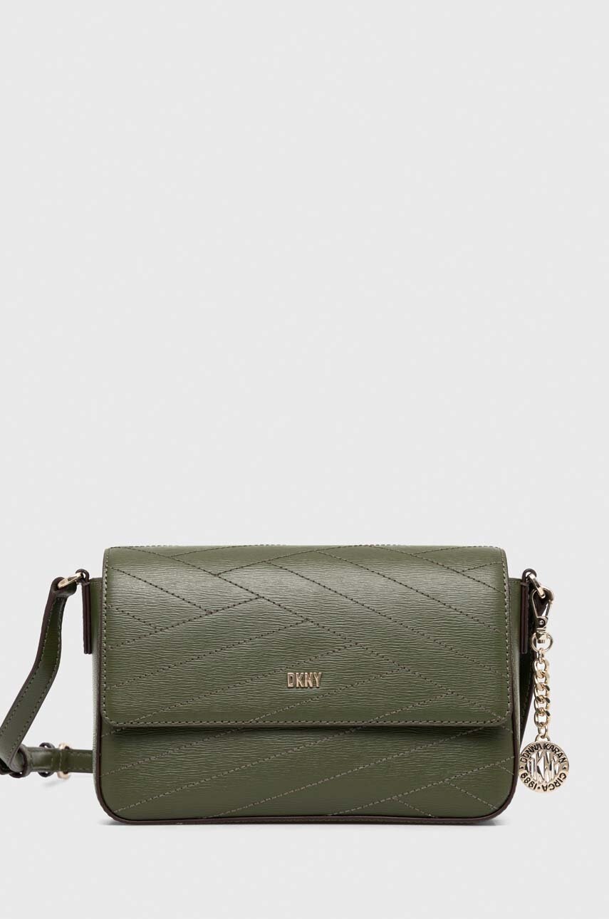 

Шкіряна сумочка Dkny колір зелений