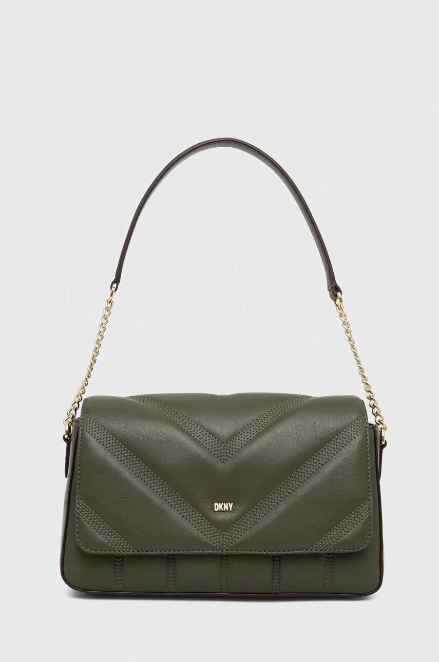 

Кожаная сумочка Dkny цвет зелёный