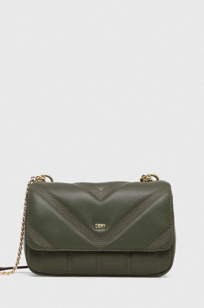 

Кожаная сумочка Dkny цвет зелёный