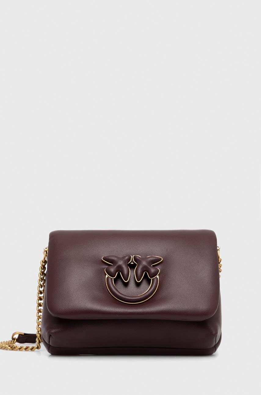 

Кожена чанта Pinko в розово 101584.A10F, Бордо