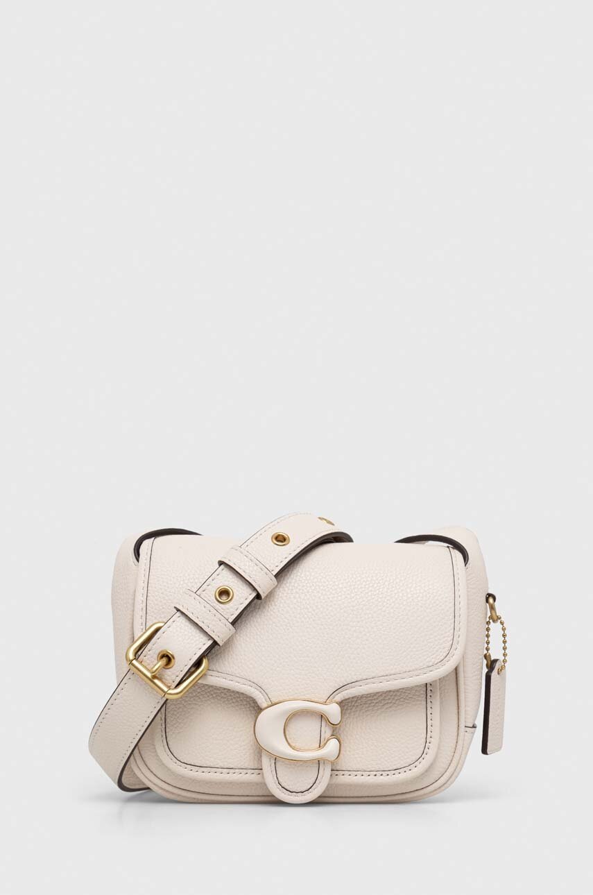 

Кожаная сумочка Coach цвет бежевый