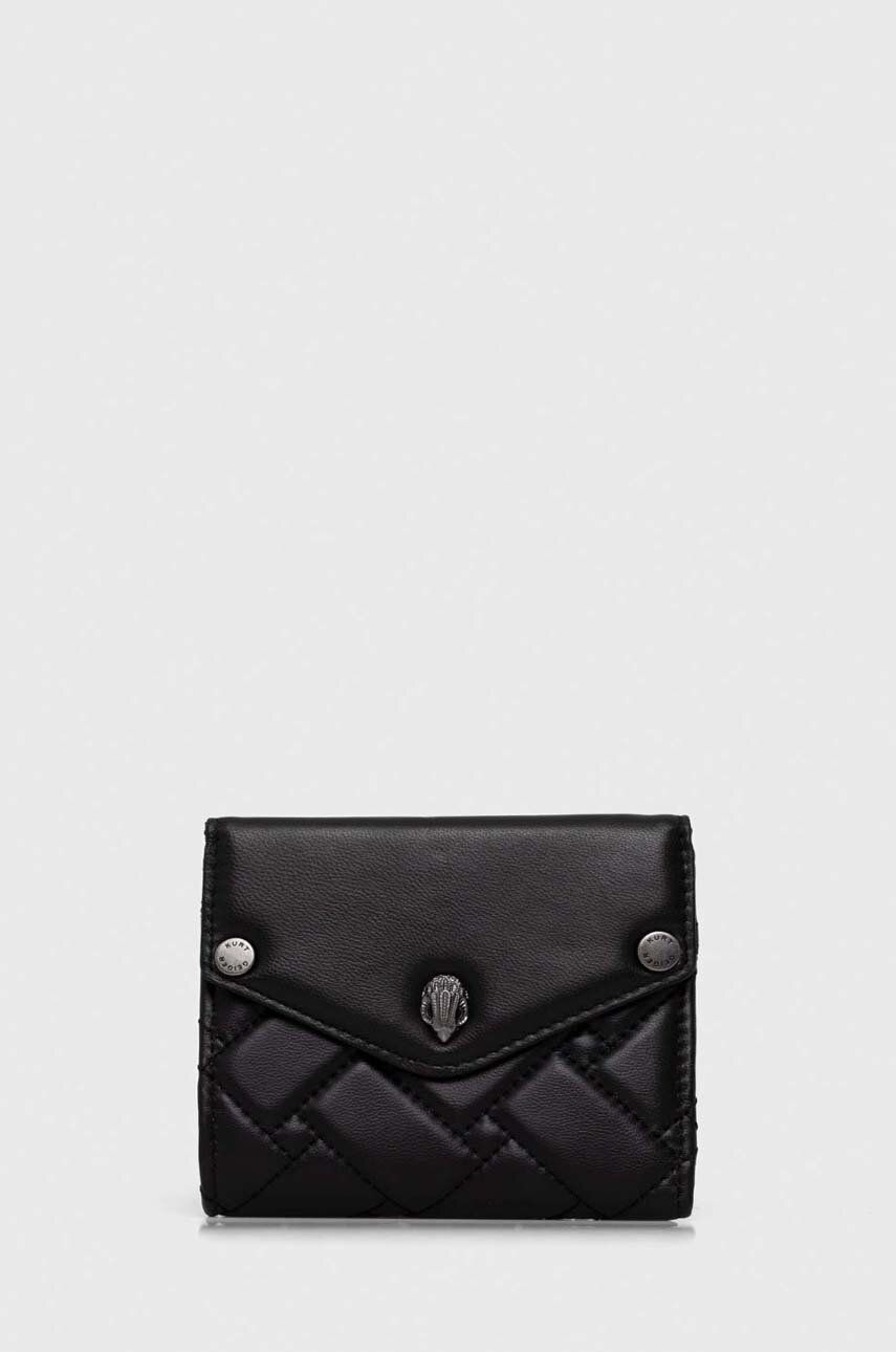 Kožená peněženka Kurt Geiger London černá barva - černá - Hlavní materiál: 100 % Přírodní kůže 